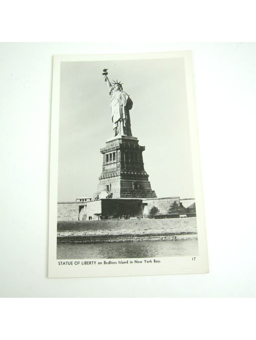 Real Photo Postcard RPPC Statue of Liberty Bedloes Island New York City Vintage
